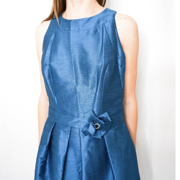 NWT Alfred Sung Women's Mosaic Dupioni Dress Size 10 Blue, Cocktail, Formal, - Picture 16 of 16